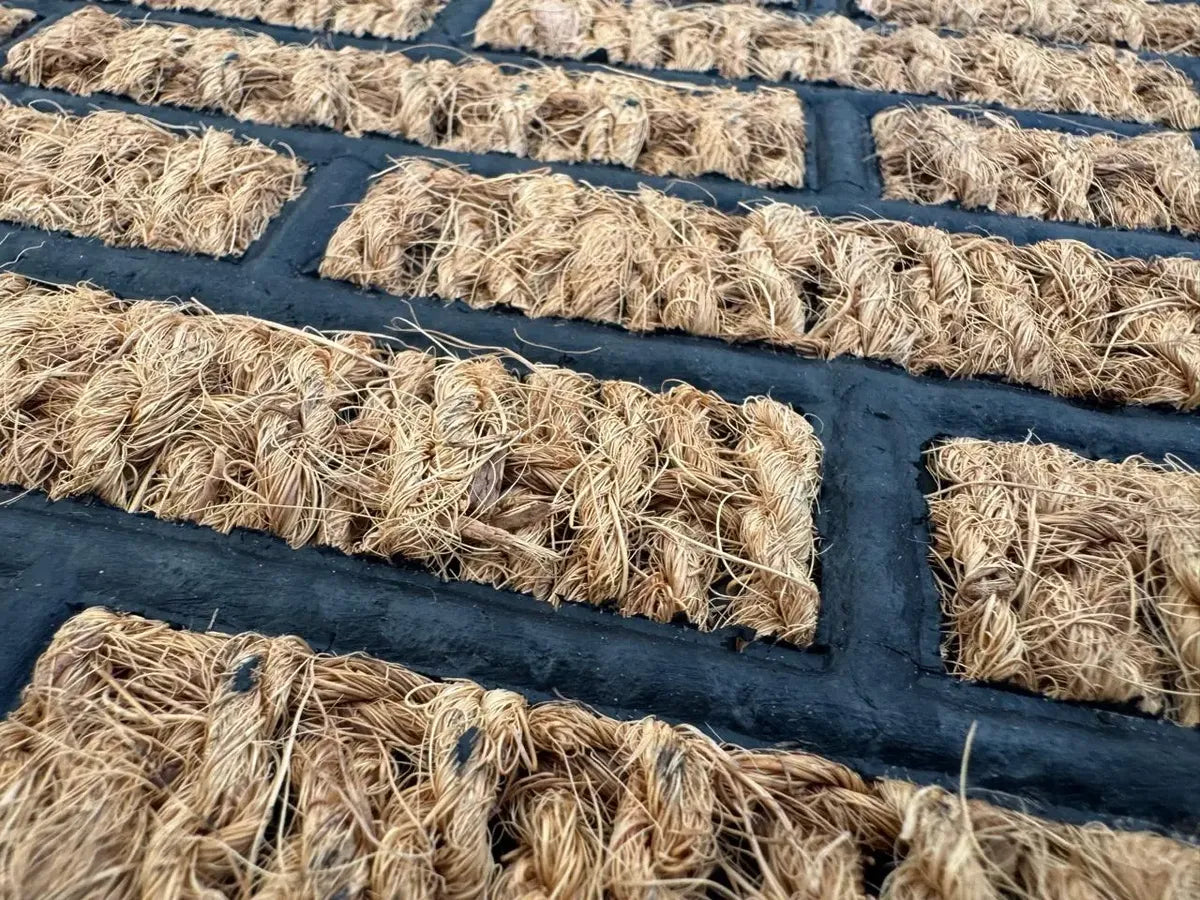 Felpudo Alfombra Entrada Secado Lluvia Coco Natural Y Goma