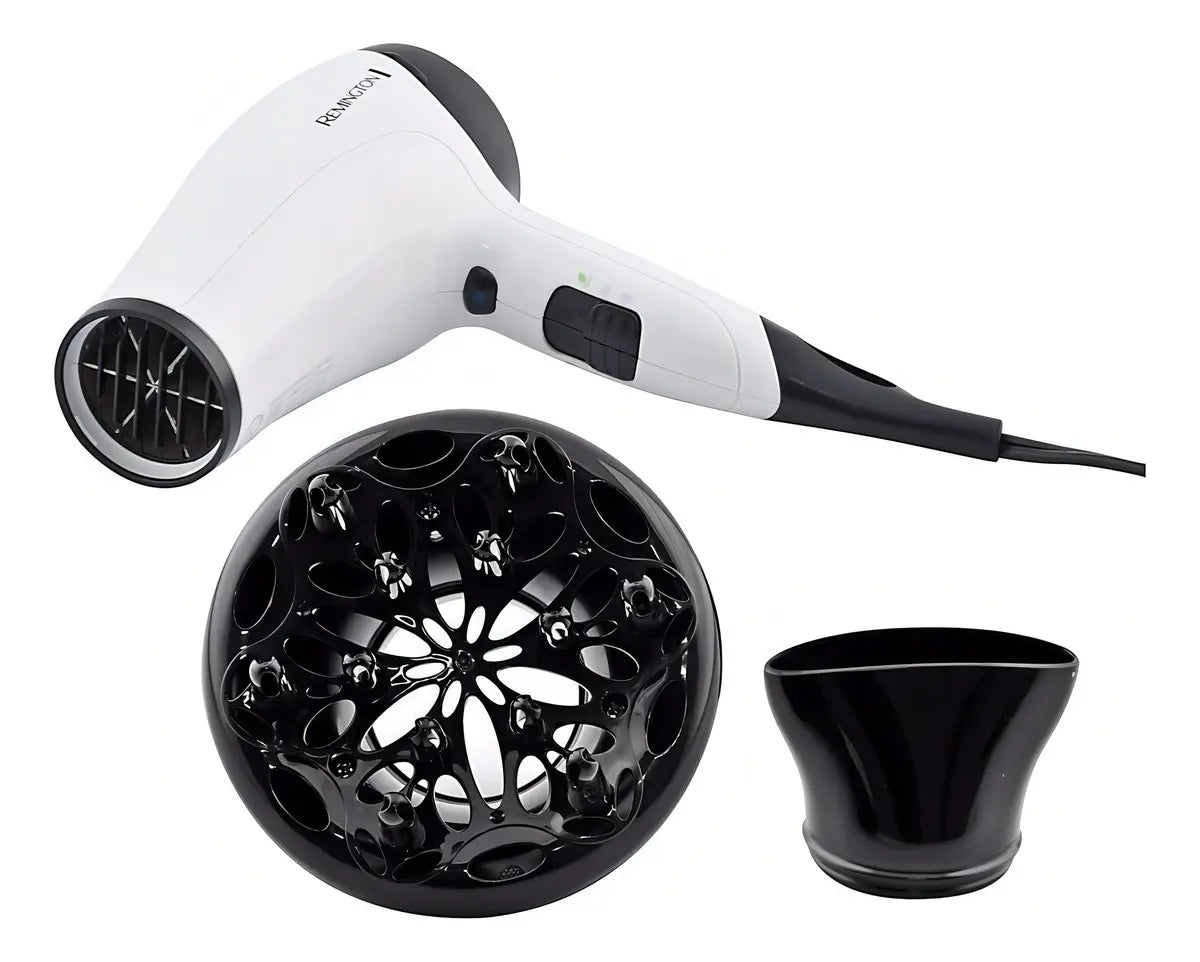 Secador De Pelo Remington D3015 2000w Cerámica Iones Color Blanco