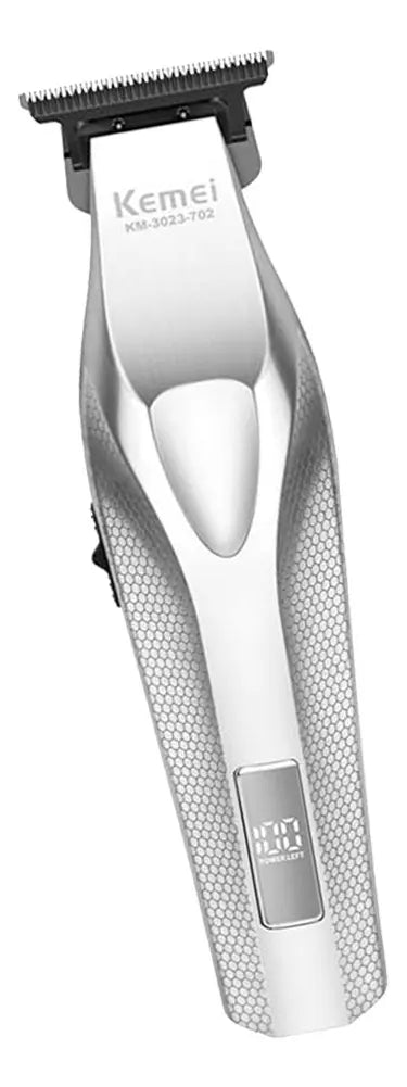Cortadora De Cabello Kemei Hair Trimmer Km-3023-702 Patiller Plateado