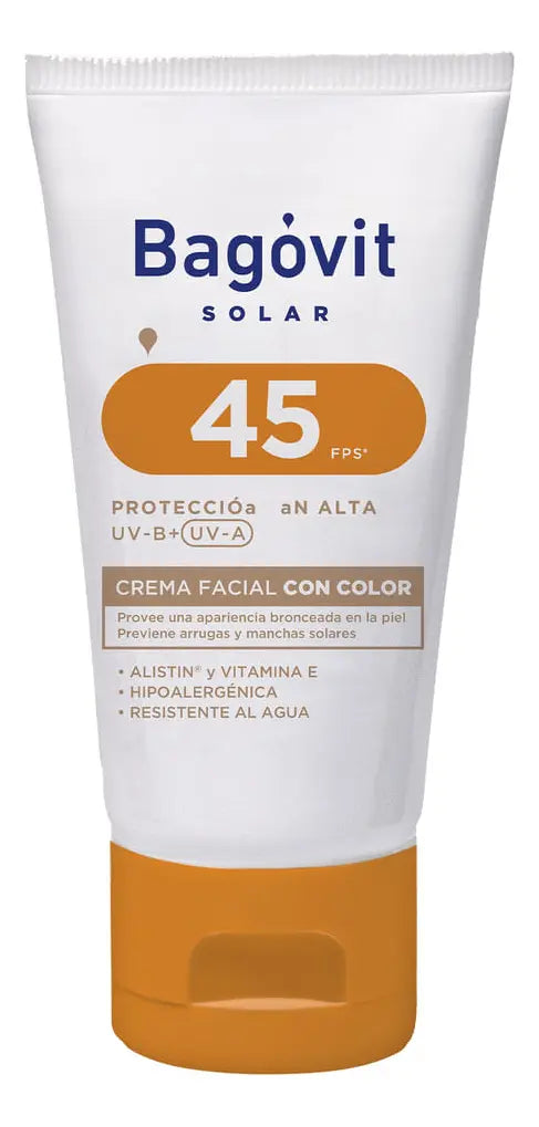 Protector Solar Bagovit Solar Fps 50 Facial Crema Color X...