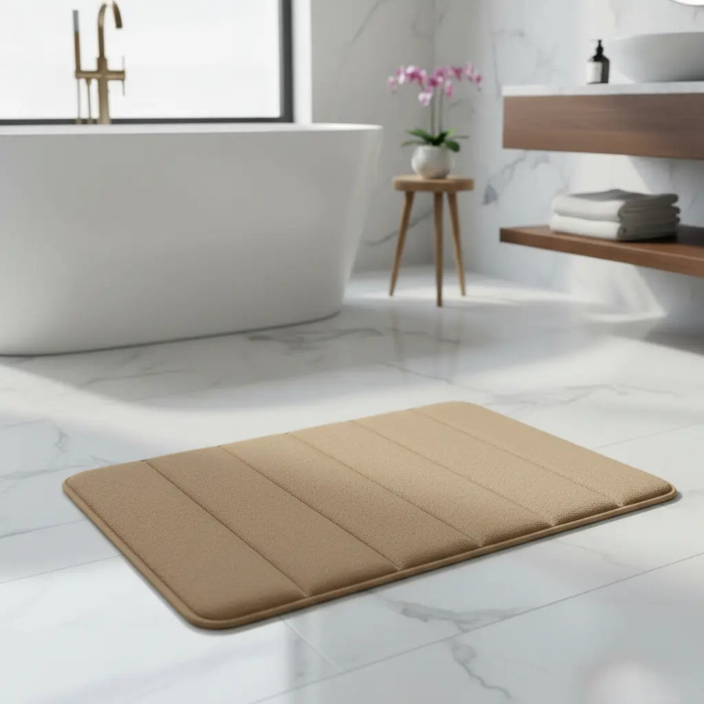 Alfombra Baño Antideslizante Lineas 60x40 Lavable Trendy