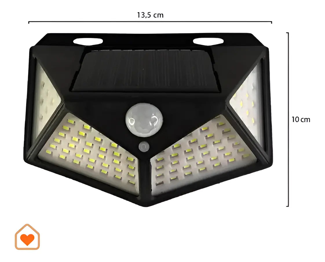 X6 Aplique Reflector Led Panel Solar 100 Leds Casaviva
