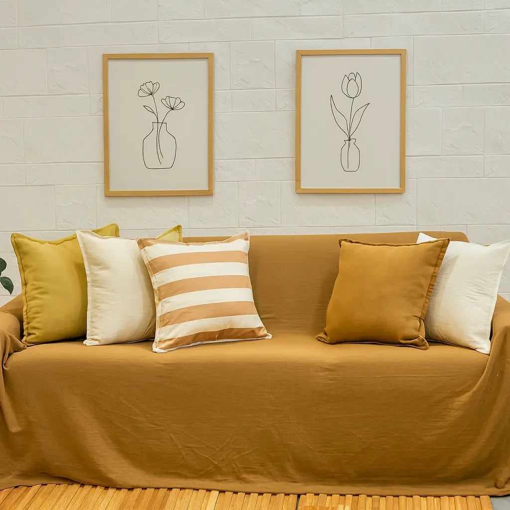 Almohadones Decorativos Tusor Set De 5 Varias Combinaciones
