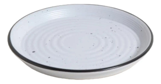 Plato De Postre Granito Con Borde Gris 21 Cm