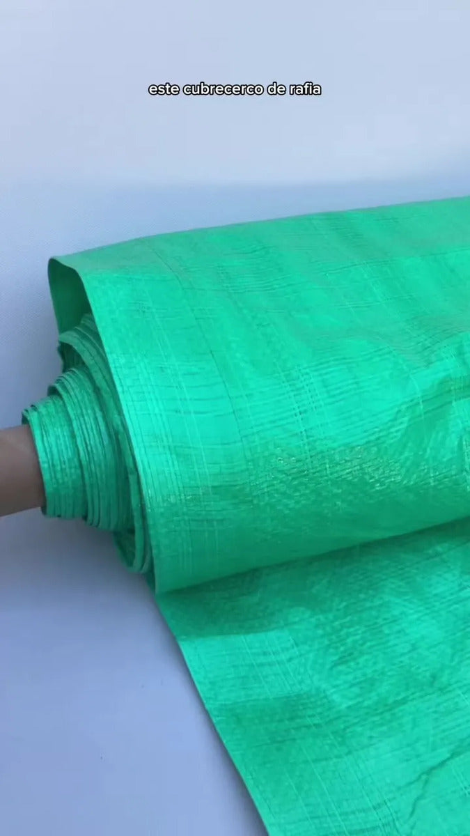 Cubre Cerco De Rafia Verde C/ojales 1.85x10 Mts + Precint