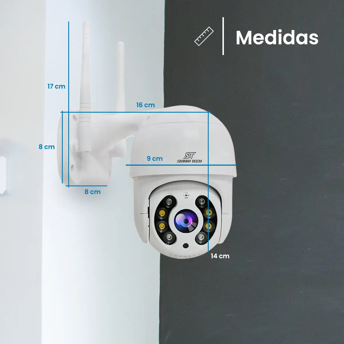 Camara Domo Exterior Seguridad Ip 4mp Autotracking Vigilancia Full Hd Smart Tech N8-400W-IR