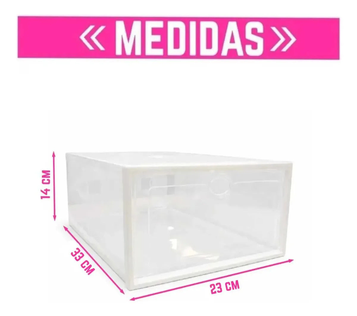 Caja Zapatos Organizador Calzado Apilable X6 Trasparente