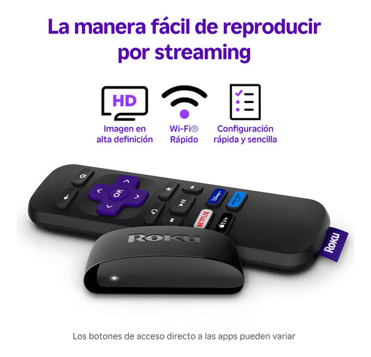 Dispositivo De Streaming Con Control Remoto Roku Express 3960 Hd Negro