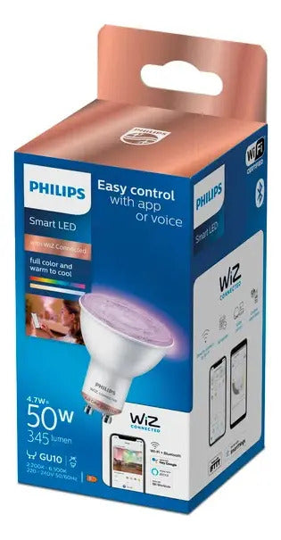 Lampara Philips Led Inteligente Wifi Smart Color Rgb Gu10