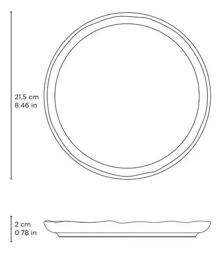 Plato de Postre Porto Brasil Echo 21.5Cm 1431118601