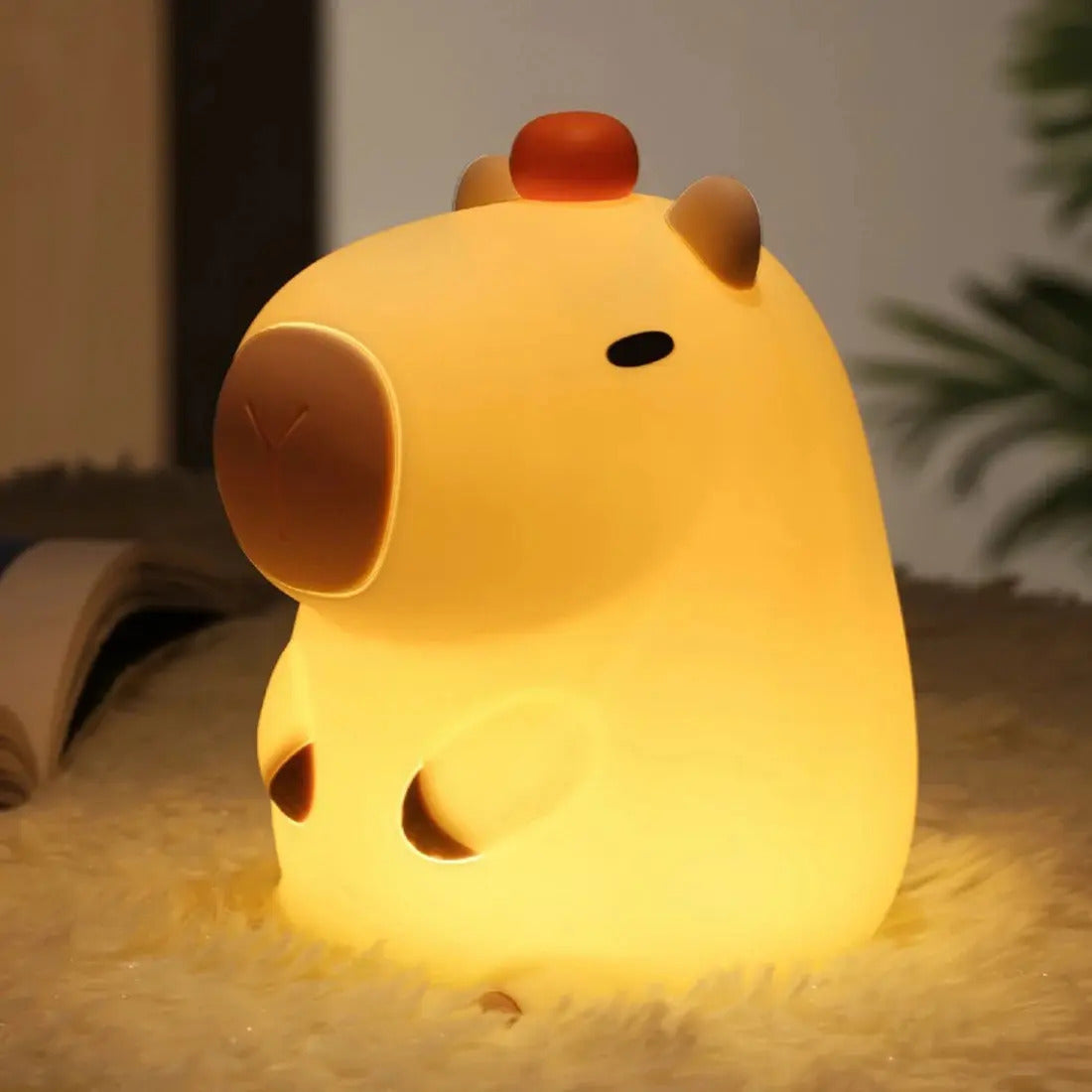 Lámpara Velador RelexTech LED Capibara Carpincho RGB USB Recargable