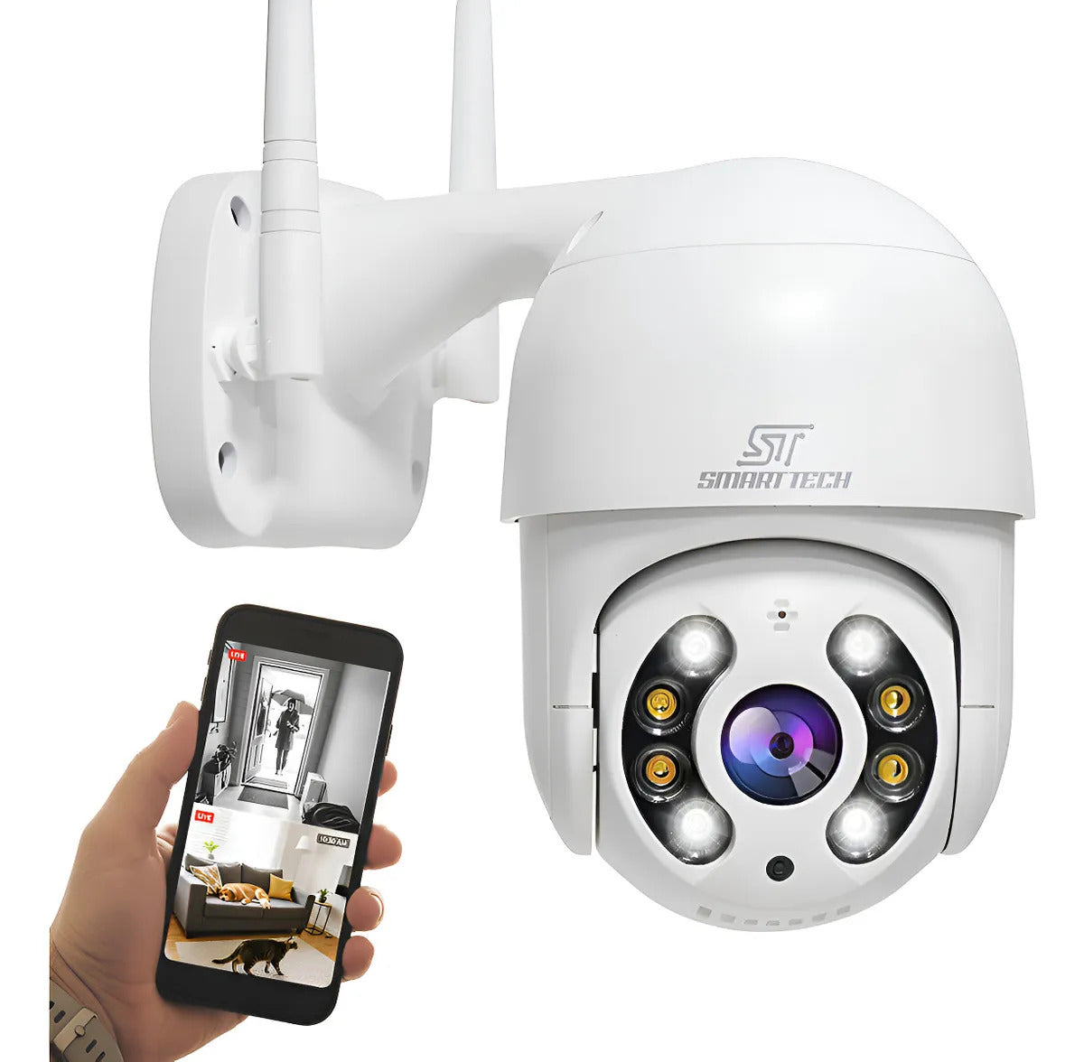 Camara Domo Exterior Seguridad Ip 4mp Autotracking Vigilancia Full Hd Smart Tech N8-400W-IR