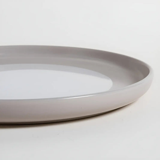 Plato De Postre Dalian Beige Y Blanco 20 Cm (X6)