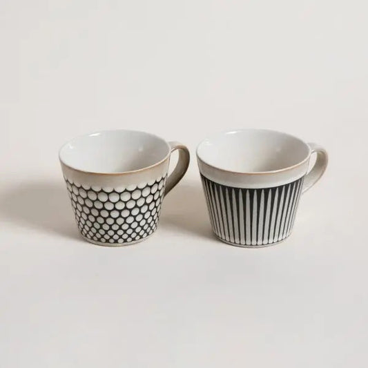 Mug Bihar Conico Crema & Negro Raya 384 Ml 0510258