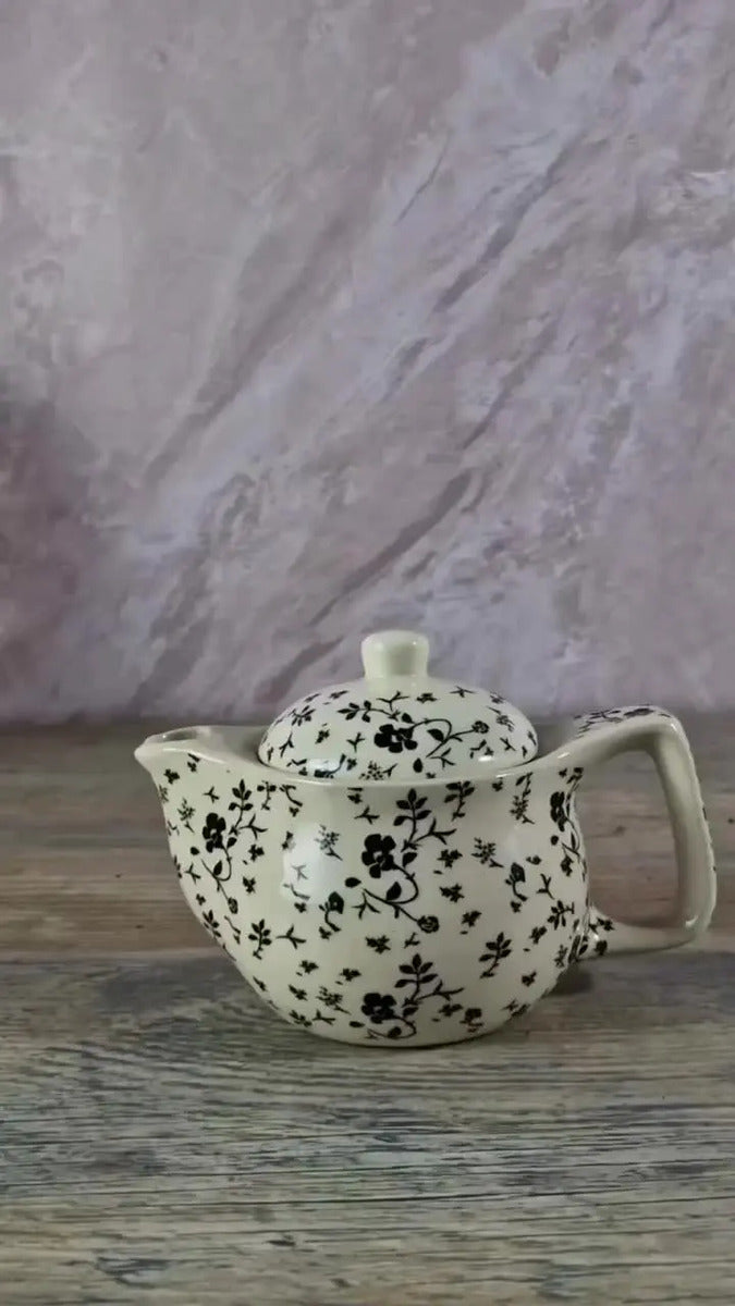 Tetera De Porcelana Con Infusor De Acero Inox 450 Cc Diseño