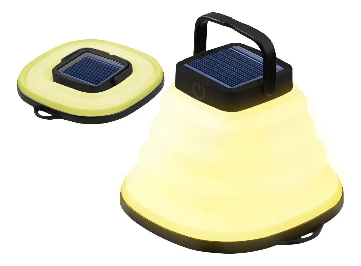 Lampara Linterna Solar Camping Plegable Libercam Rlample-01 Carga Solar Negro