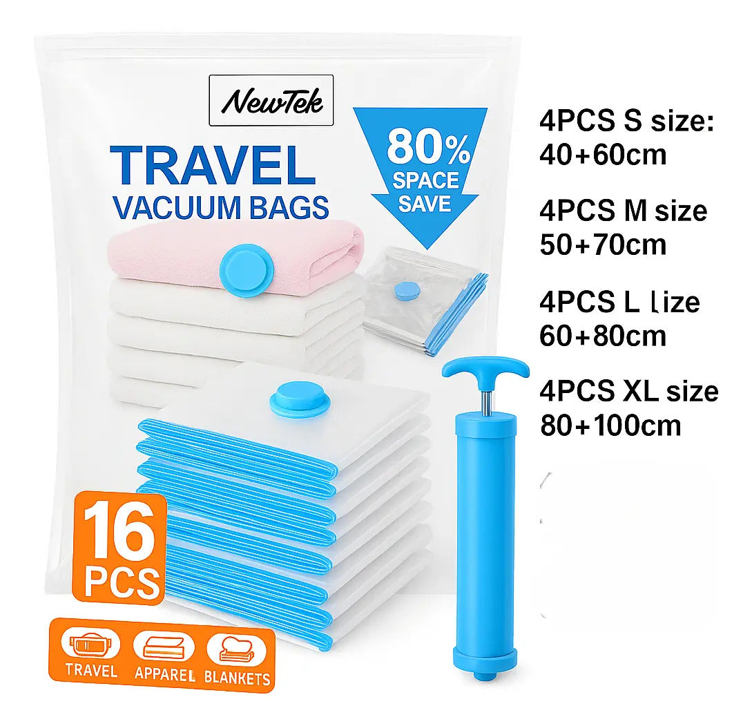 Pack X16 Bolsas Al Vacio Guardado Ropa
