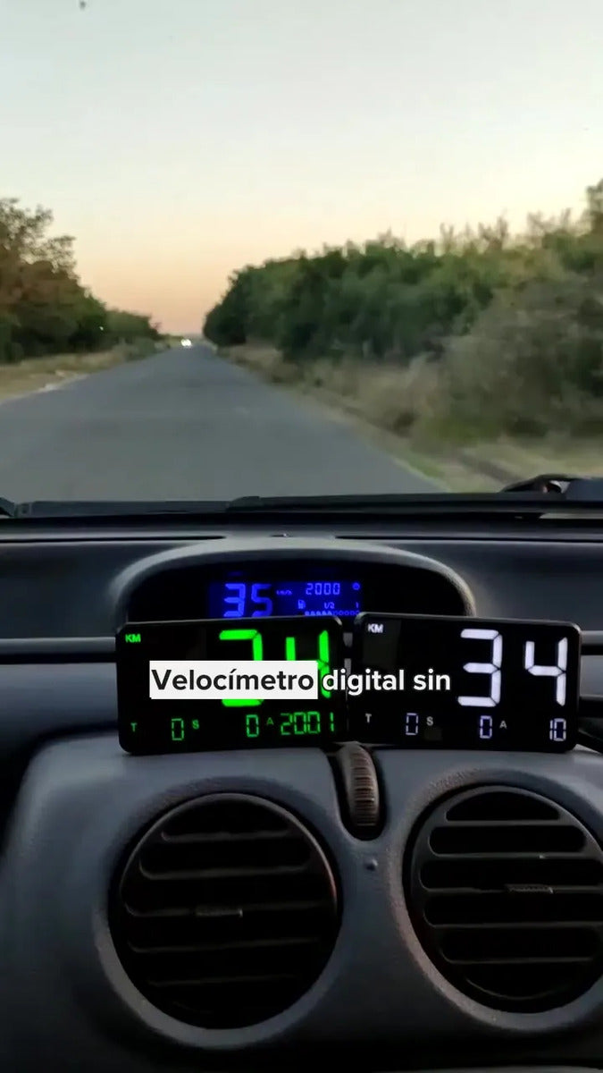 Velocimetro Auto Antiguo Digital Gps Reloj Autometer Tablero