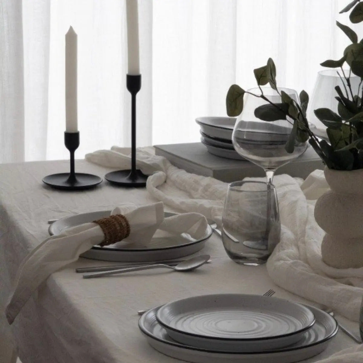 Plato De Postre Granito Con Borde Gris 21 Cm