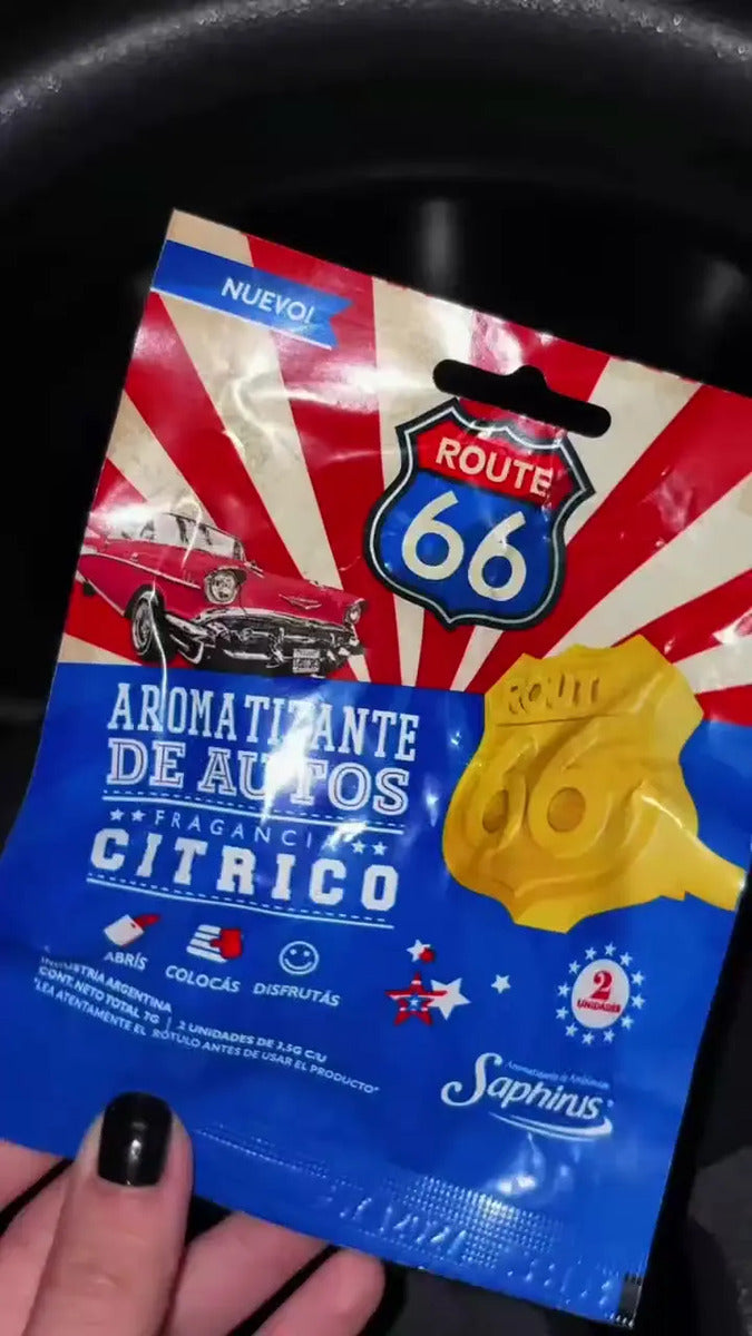 Aromatizador Auto Saphirus Aromatizante Vehiculo Route 66 X2