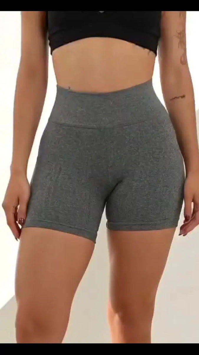 Short Biker Push Up Con Frunce Cola Deportivo Spandex Corto