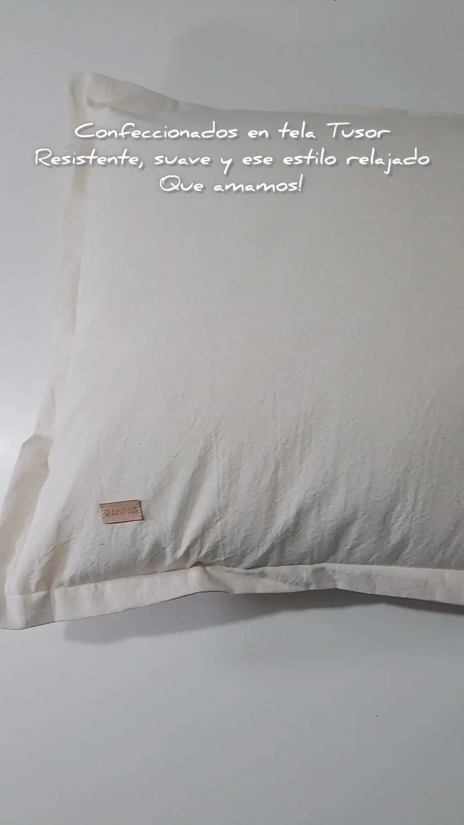 Almohadon Tusor Con Relleno Y Funda Desmontable 50x70 100%al