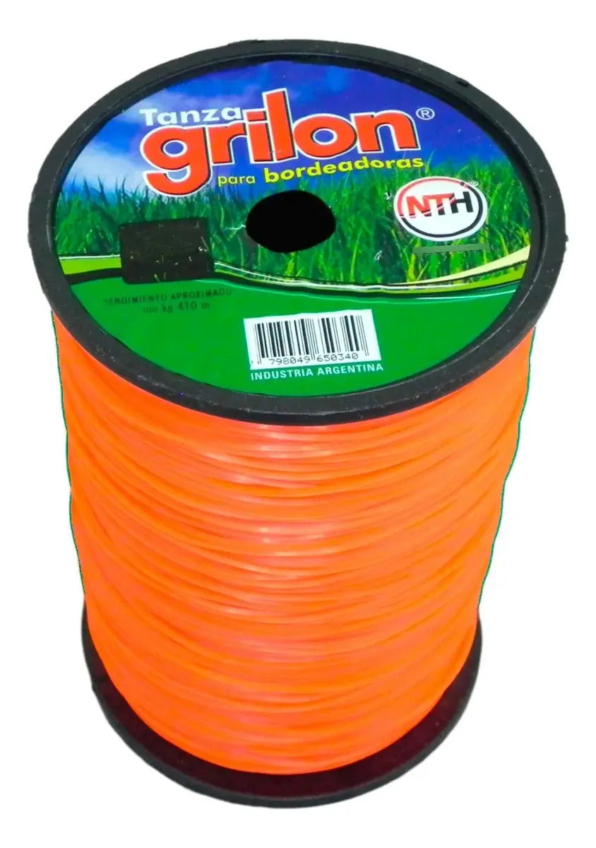 Tanza Grilon 2,5mm Cuadrada Desmalezadora Motoguadaña X 1kg Color Naranja