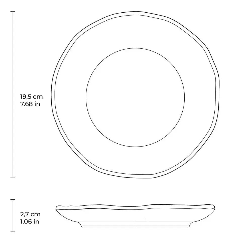 Plato de Postre Porto Brasil Eclipse 19.5 Cm 1414127401