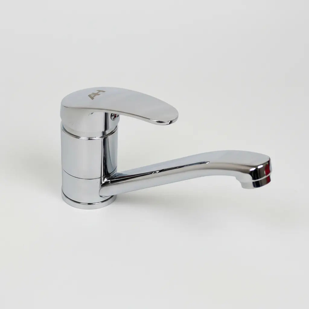 Griferia Mesada Monocomando Ah Home Canilla Cocina Baño Ah07 Acabado Brillante Color Plateado