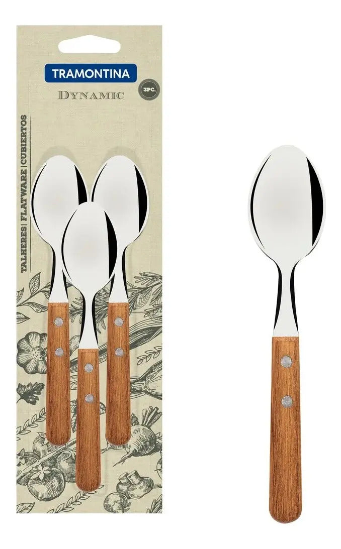 Set 3 Cucharita Tramontina Dynamic Mango Madera