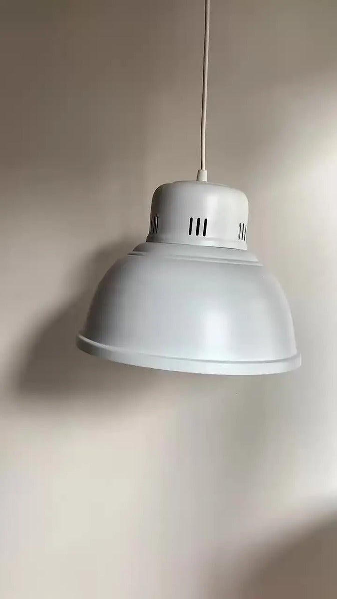 Lampara Colgante Galponera Industrial En Chapa Galvanizada