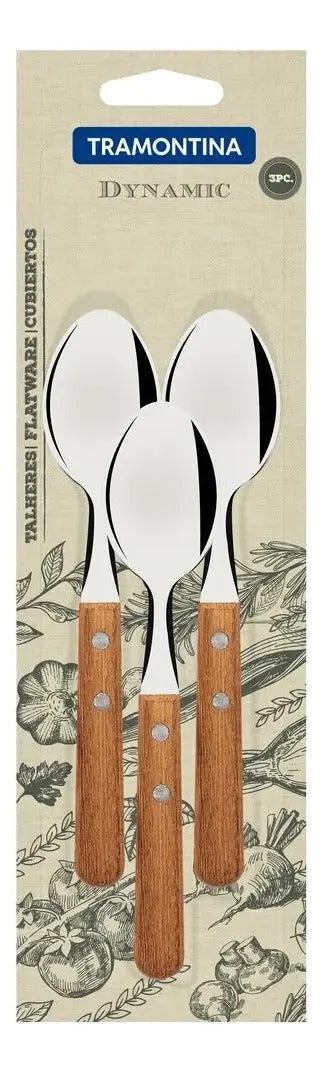 Set 3 Cucharita Tramontina Dynamic Mango Madera