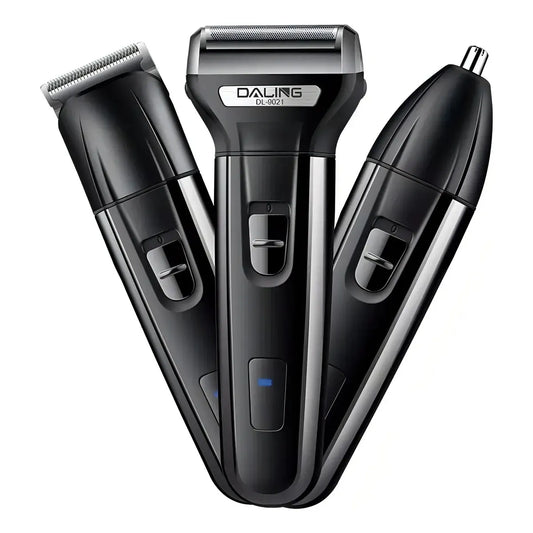Afeitadora y cortadora de pelo 7213USB azul oscuro y negra