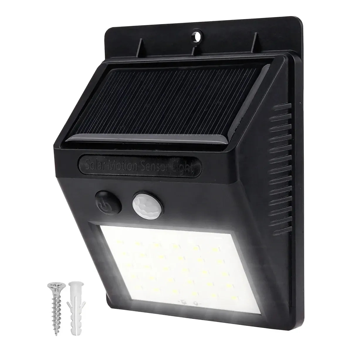 Panel Reflector Solar Libercam LEDRF-110 Sensor De Movimiento 30 Led Ip64 Luz Fria Blanca 3 Funciones Inalambrico Color Negro