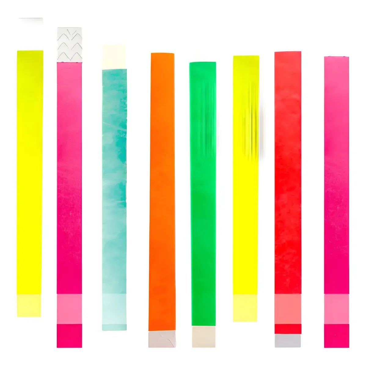 100 Pulseras De Tela Tyvek Seguridad Eventos Vip Fluo Lisas