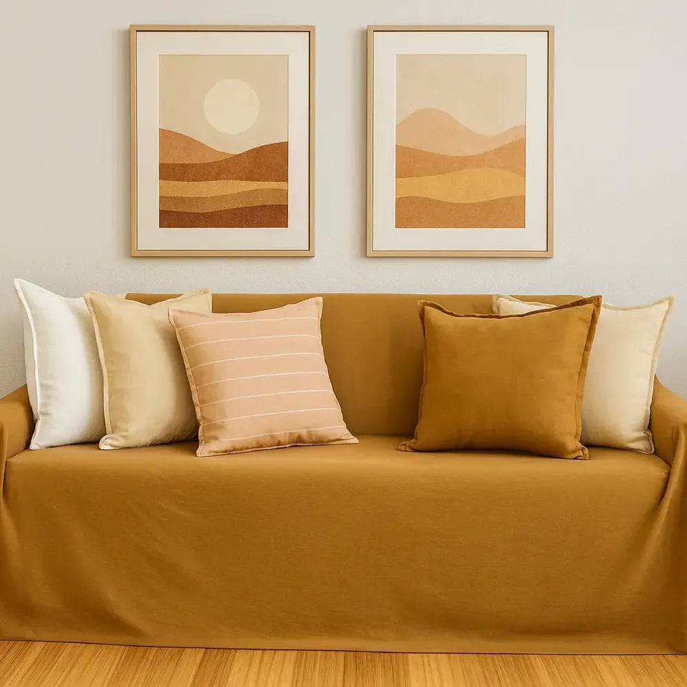 Almohadones Decorativos Tusor Set De 5 Varias Combinaciones