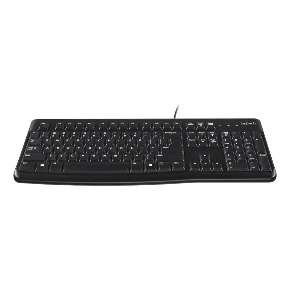 Teclado Logitech QWERTY Membrana inglés US color negro