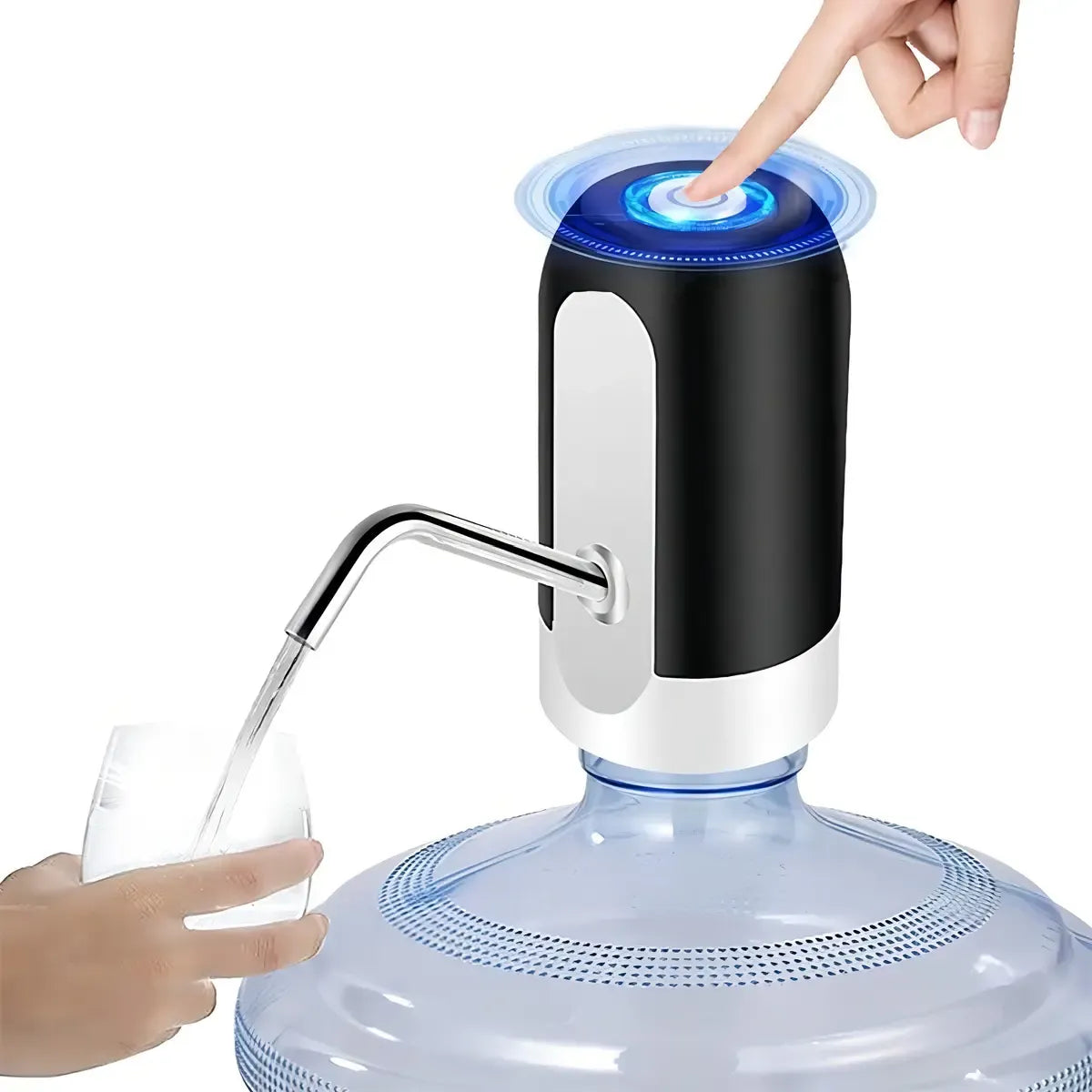 Dispenser De Agua Automatico Bomba Bidones Recargable Usb Color Blanco