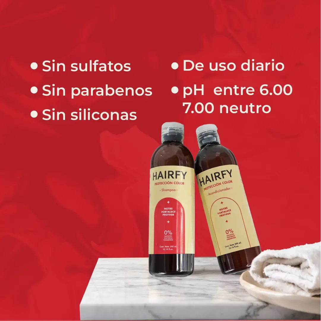 Acondicionador Protección Color Hairfy - para Cabello Teñido, Sin Sulfatos, Parabenos y Siliconas - 300ml