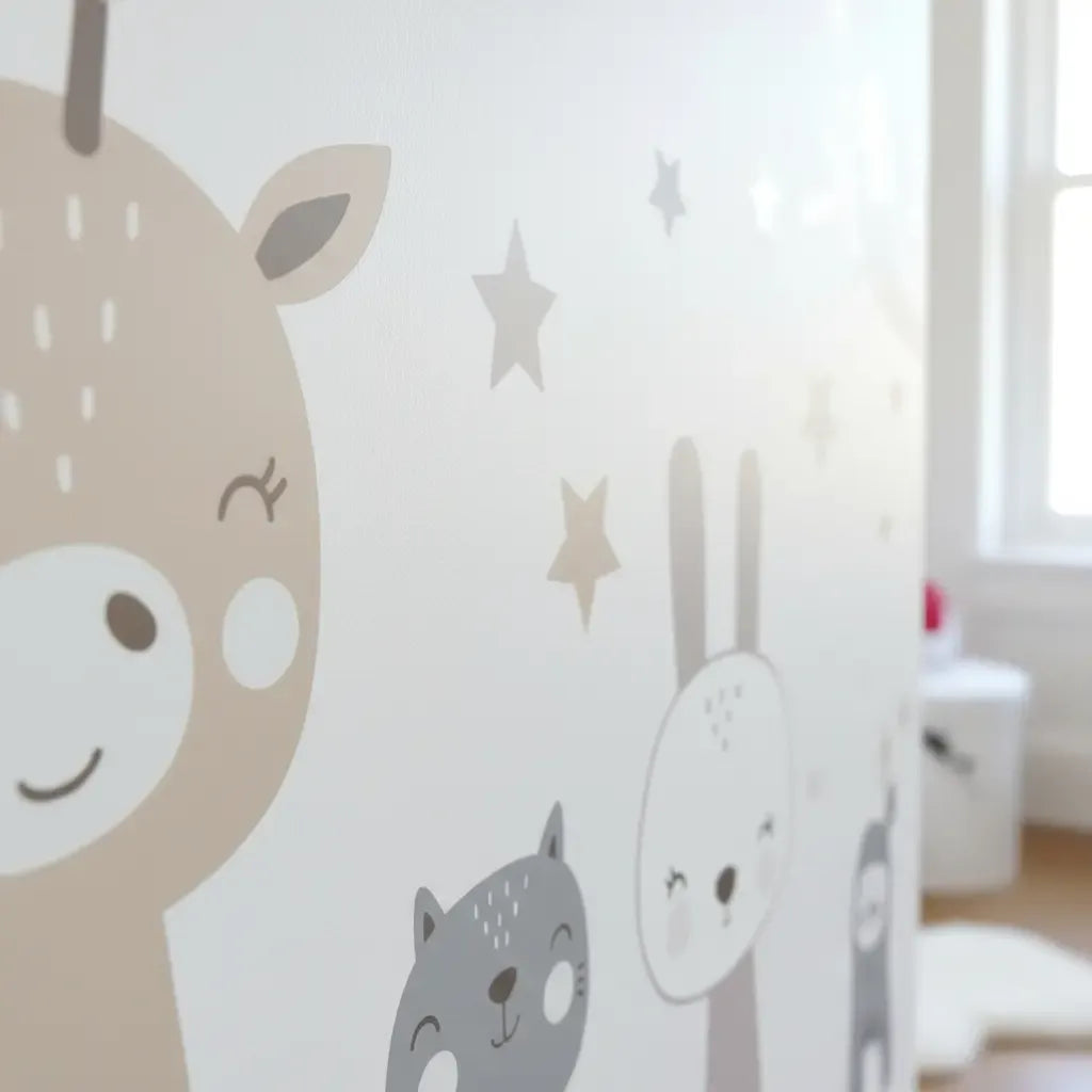 Vinilo Infantil Animales Nórdicos X 10 Uni C Estrellas Chico