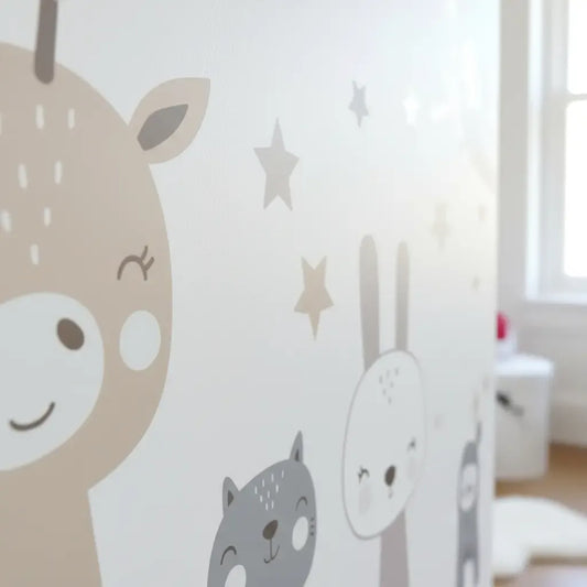 Vinilo Infantil Animales Nórdicos X 10 Uni C Estrellas Chico