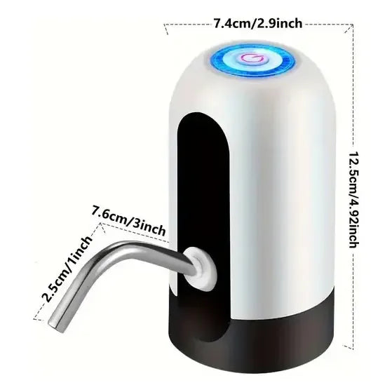 Dispenser De Agua Automatico Bomba Bidones Recargable Usb Color Blanco