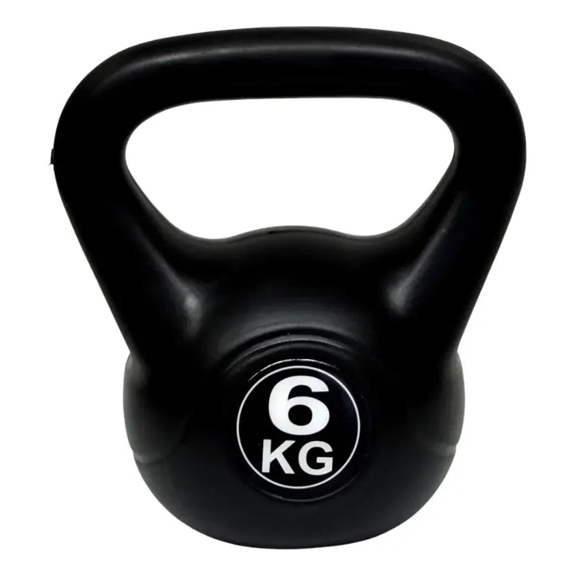 Pesa Rusa Pástica 6 Kg Rellena En Cemento Gmp Color Negro