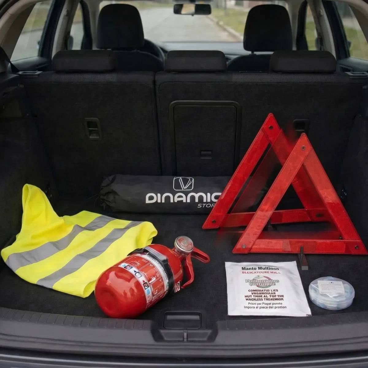 Kit Seguridad 6 En 1 Vehicular Auto Matafuego Econo Manta.