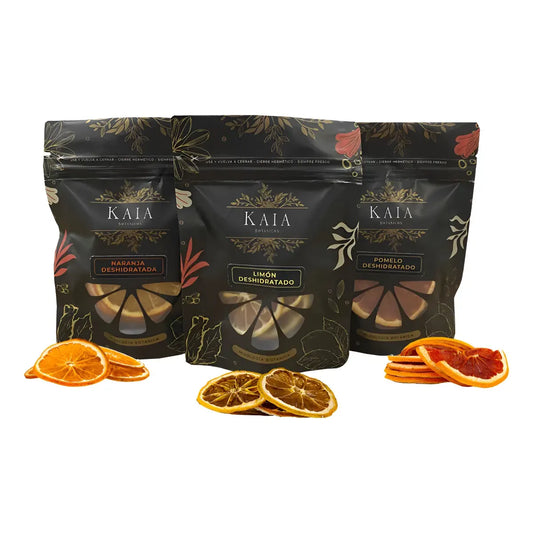 Kit Citricos Kaia - Limón Naranja Pomelo Deshidratados