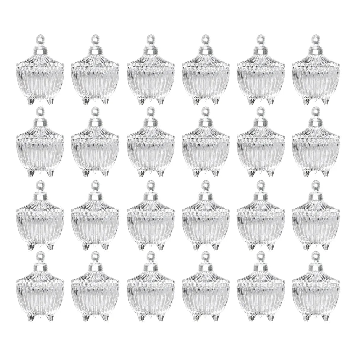 Caramelera Frasco Porta Vela Con Tapa Bomboneras Pack X 12