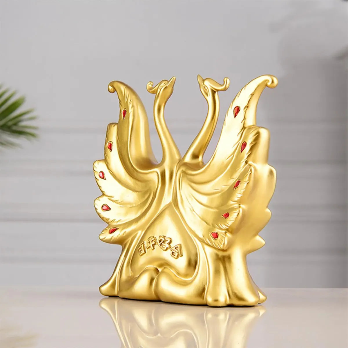 Pareja Moderna Cisne Estatua Estatuilla Escultura Arte