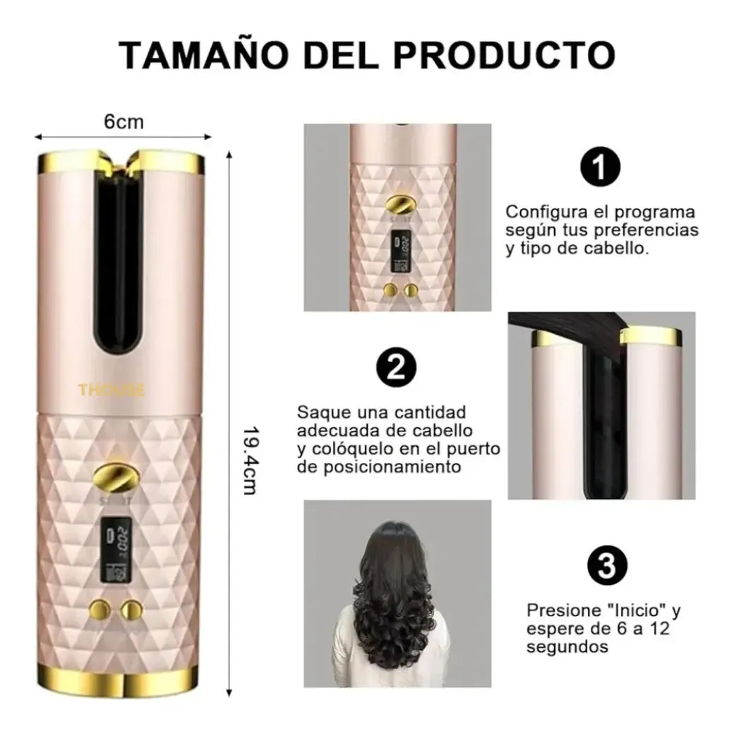 Rizadora Portatil Recargable Usb, Rizos Y Ondas