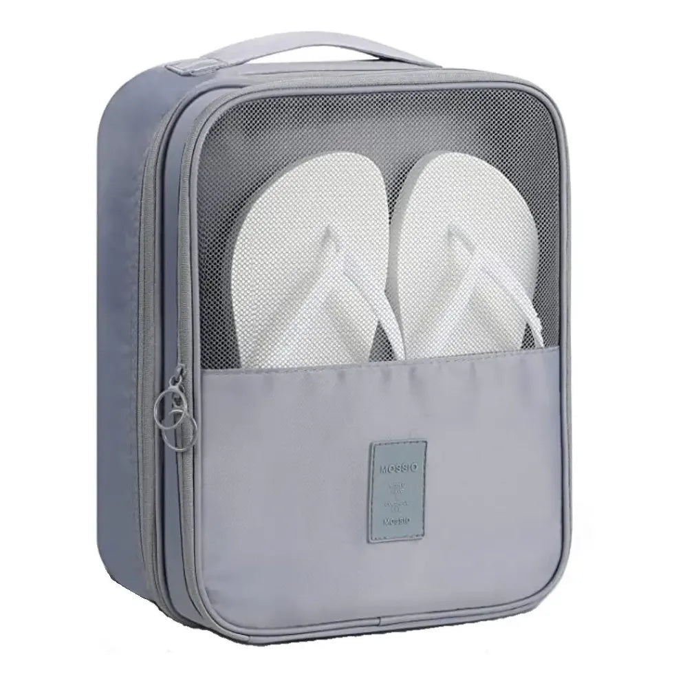 Organizador De Zapatos Zapatillas Botines Viaje Valija Ojota Color Gris