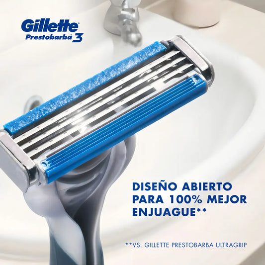 Gillette Máquinas De Afeitar Prestobarba3 X 4 Unidades